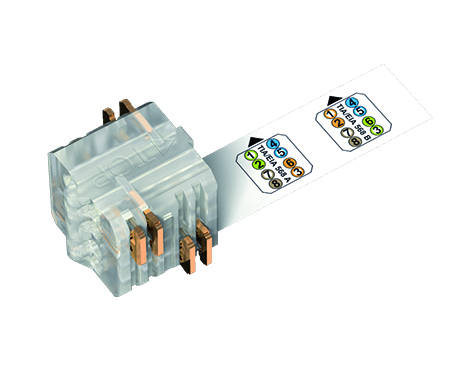 preLink® Kabelabschlussblock, AWG 27-26, transp.-weiss für Flexkabel