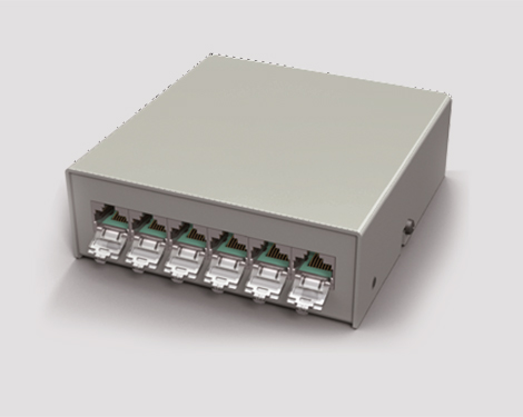 preLink® Consolidation Point Panel, 6 x RJ45, inkl. Kabelabschluss
