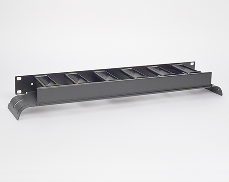 Kabelrangierwanne 1HE, mit Magnet-Klappe, schwarz