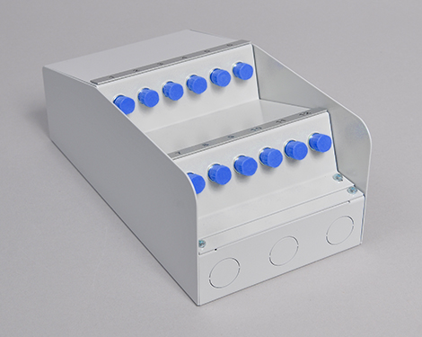 AP-Box Stahl, 12 x FCPC, 62.5/125µm OM1