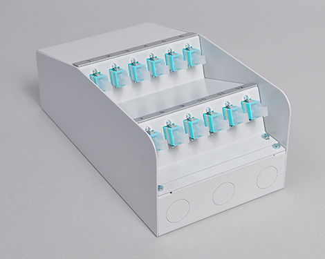 AP-Box Stahl, 4 x LCPC, 50/125µm OM3 (2xLCPC duplex)