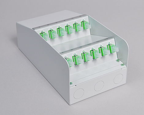 AP-Box Stahl, 2 x LCAPC, 9/125µm (1xLCAPC duplex)