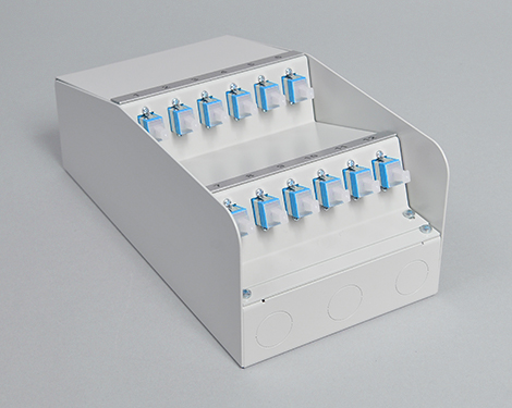 AP-Box Stahl, 6 x SCPC, 9/125µm