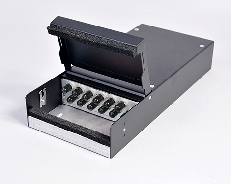 Consolidation Box, Stahl, 8 x STPC, 50/125µm OM4