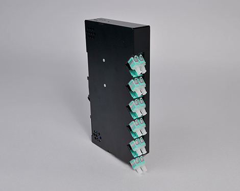 DIN Gehäuse, Alu, 8 x LCPC, OM3 (4xLCPC duplex)