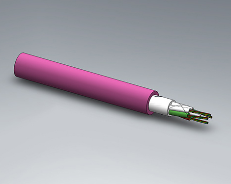 Bündeladerkabel, Universal, 4x12, 50/125µm OM4, Dca, magenta