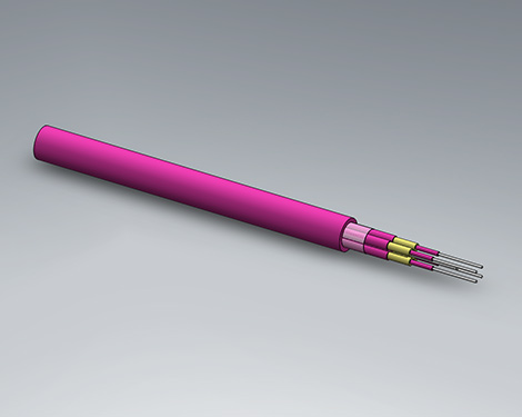 H&S Breakout, 2.0mm, 4x1, 50/125µm OM4, Dca, magenta