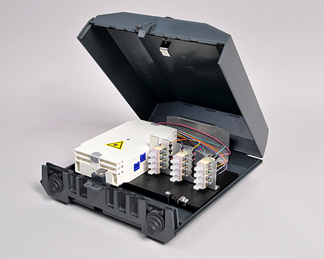 Venus-Box mit Schloss, 8 x LCPC, 62.5/125µm OM1 (4xLCPC duplex)