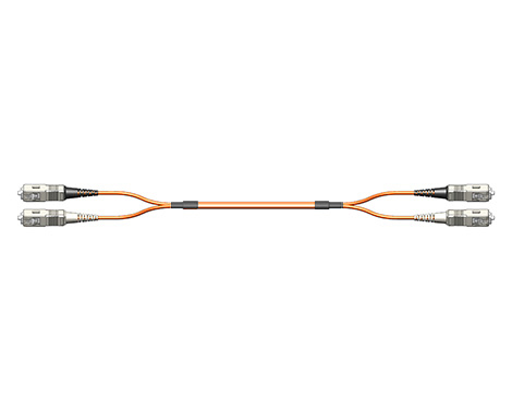 Fig.0 Patchkabel, 2.0mm, SCPC-SCPC, 62.5/125µm OM1, 0.5m