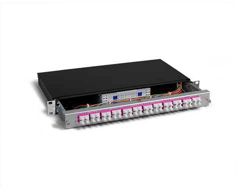 KEV 1HE Aluminium, 96 x LCPC, 50/125µm OM4 (24xLCPC quad)