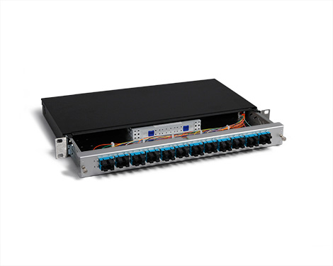 KEV 1HE Aluminium, 48 x SCPC, 9/125µm (24xSCPC duplex)