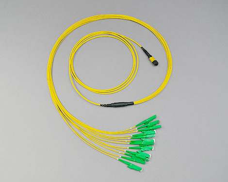 Fanout, MTP®/MPO APC female-12xE2000APC, 9/125µm, 10.0m