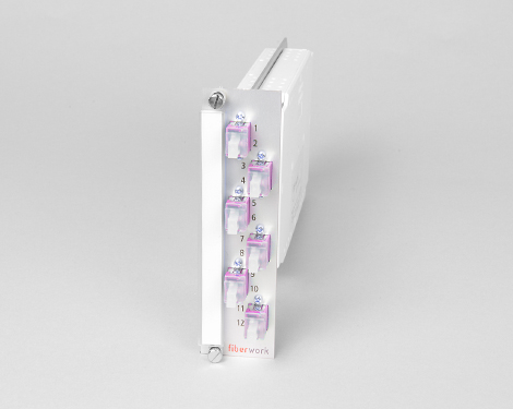 Einschubmodul 7TE, 12 x LCPC, 50/125µm OM4 (6xLCPC duplex)
