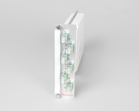 Einschubmodul 7TE, 12 x LCAPC, 9/125µm (6xLCAPC duplex)