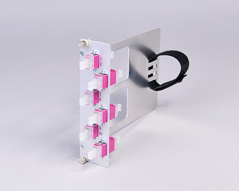 Einschubmodul 7TE, 2 x LCPC, OM4, mit Klett (1xLCPC duplex)