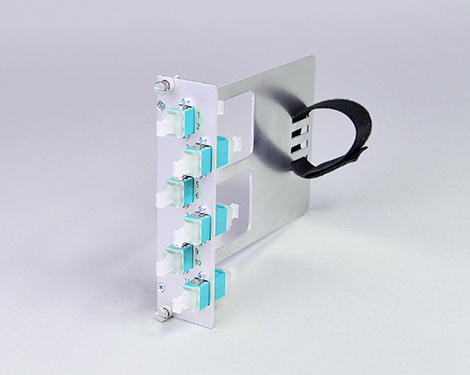 Einschubmodul 7TE, 4 x LCPC, OM3, mit Klett (2xLCPC duplex)