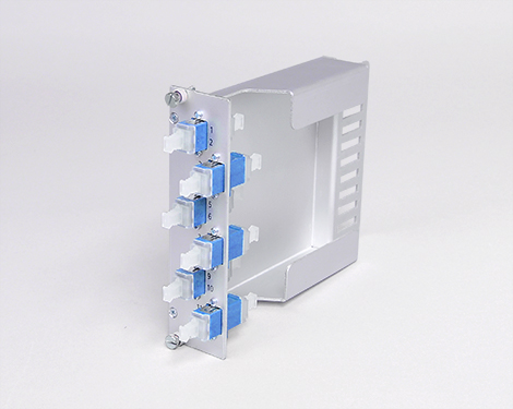 Einschubmodul 7TE, 4 x LCPC, SM, mit Überlängenfach (2xLCPC duplex)