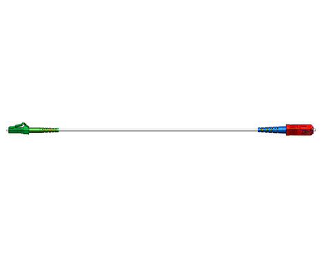 Simplex Patchkabel, 2.7mm, E2000APC-SCPC, 9/125µm, 2.0m, stahlarmiert, 10 Gbit/s
