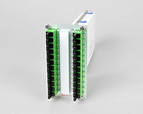 Einschubmodul 14TE, 24 x LSH APC / E2000®APC FBW, 9/125µm