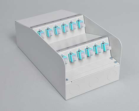AP-Box Stahl, 4 x SCPC, 50/125µm OM3