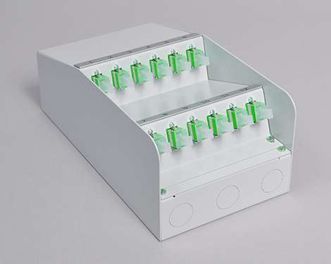 AP-Box Stahl, 2 x LCAPC, 9/125µm (1xLCAPC duplex)