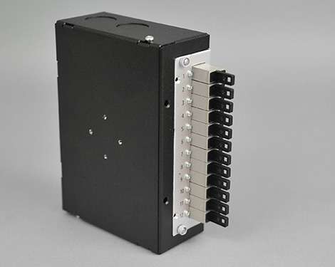 Hutschienen Box, Stahl, 4 x E2000PC, 62.5/125µm OM1, H&S
