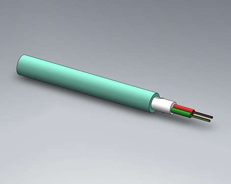 Bündeladerkabel, Universal, 2x12, 50/125µm OM3, Dca, türkis