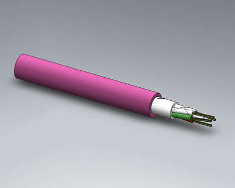 Bündeladerkabel, Universal, 4x12, 50/125µm OM4, Dca, magenta