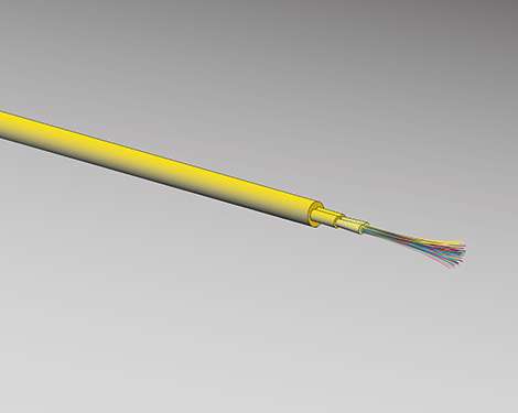 OptiPack-12, 6.6/2.0mm, 2x12, 9/125µm G.657-A2, Cca, gelb