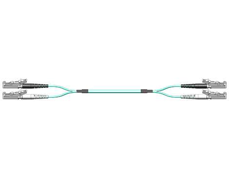 Patchkabel Fig.0, 2.0mm, E2000PC-E2000PC, 50/125µm OM3, 2.0m