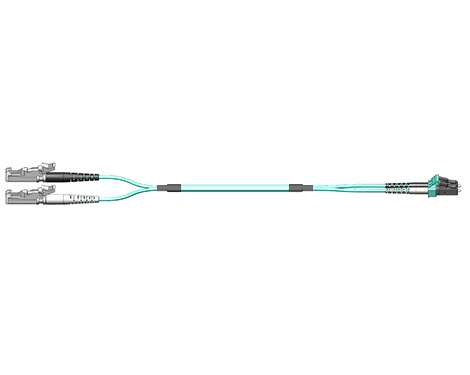 Fig.0 Patchkabel, 2.0mm, E2000PC-LCPC, 50/125µm OM3, 0.5m