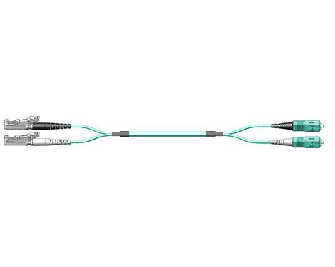 Patchkabel Fig.0, 2.0mm, E2000PC-SCPC, 50/125µm OM3, 3.0m