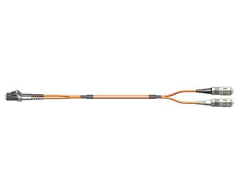 Fig.0 Patchkabel, 2.0mm, LCPC-SCPC, 62.5/125µm OM1, 1.0m