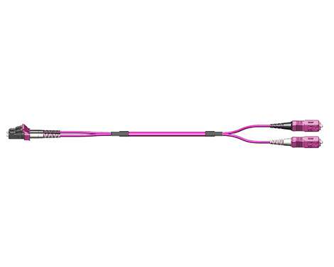 Fig.0 Patchkabel, 2.0mm, LCPC-SCPC, 50/125µm OM4, 1.0m