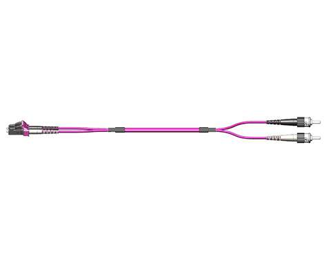 Fig.0 Patchkabel, 2.0mm, LCPC-STPC, 50/125µm OM4, 5.0m