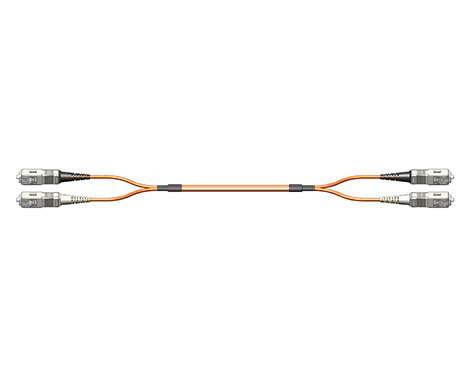 Fig.0 Patchkabel, 2.0mm, SCPC-SCPC, 62.5/125µm OM1, 0.5m