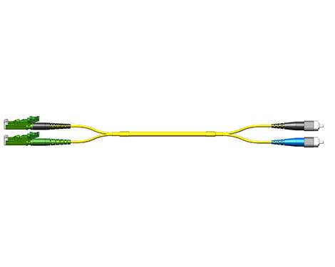 Patchkabel Fig.0, 2.0mm, E2000APC-FCPC, 9/125µm, 2.0m