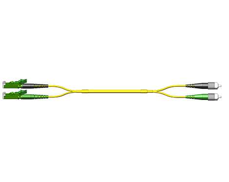 Fig.0 Patchkabel, 2.0mm, E2000APC-FCAPC, 9/125µm, 1.0m