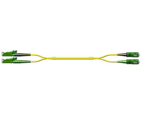 Fig.0 Patchkabel, 2.0mm, E2000APC-SCAPC, 9/125µm, 0.5m