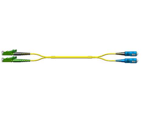Fig.0 Patchkabel, 2.0mm, E2000APC-SCPC, 9/125µm, 3.0m