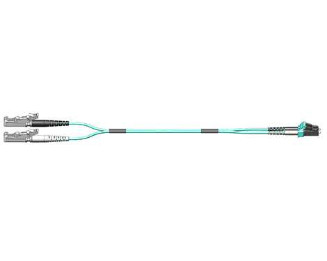 Fig.8 Patchkabel, 2.0mm, E2000PC-LCPC, 50/125µm OM3, 1.5m