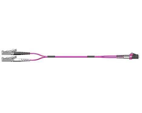 Patchkabel Fig.8, 2.0mm, E2000PC-LCPC, 50/125µm OM4, 7.5m