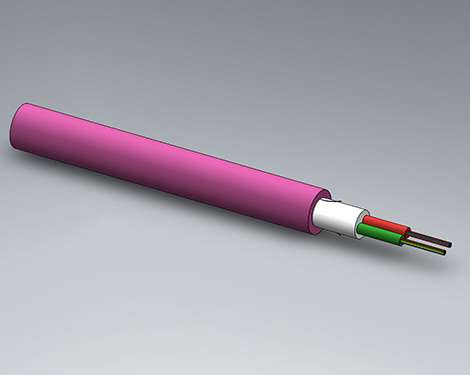 Bündeladerkabel, Universal, 2x12, 50/125µm OM4, Dca, magenta