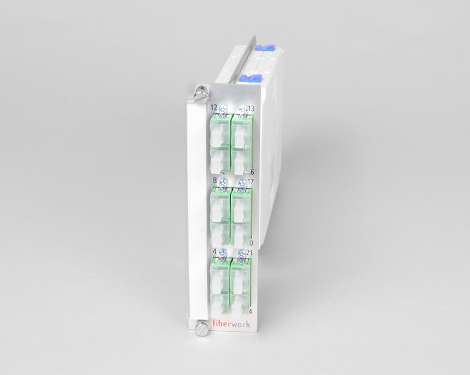 Einschubmodul 7TE, 24 x LCAPC, 9/125µm (6xLCAPC quad)