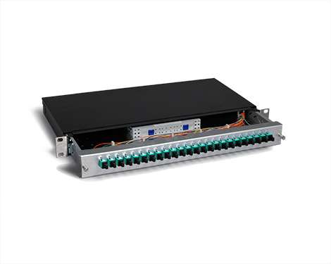 KEV 1HE Aluminium, 24 x SCPC, 50/125µm OM3