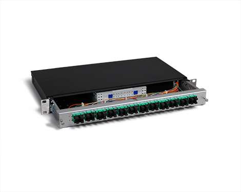 KEV 1HE Aluminium, 48 x SCPC, 50/125µm OM3 (24xSCPC duplex)