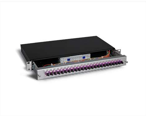 KEV 1HE Aluminium, 8 x SCPC, 50/125µm OM4