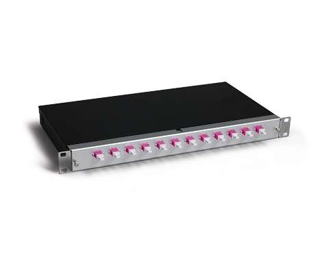 KEV 1HE Aluminium, 12 x LCPC, OM4 (6xLCPC duplex)