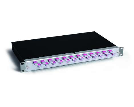 KEV 1HE Aluminium, 8 x LCPC, OM4 (4xLCPC duplex)