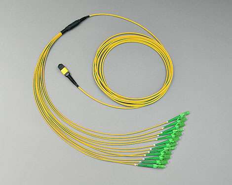 Fanout, MTP®/MPO APC male-8xLCAPC, 9/125µm, 2.0m
